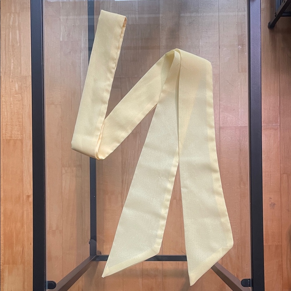 Sheer Yellow Tie Scarf